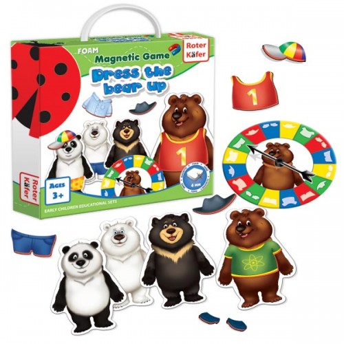 Gra edukacyjna magnetyczna Dress the bear up +3 Roter Kafer