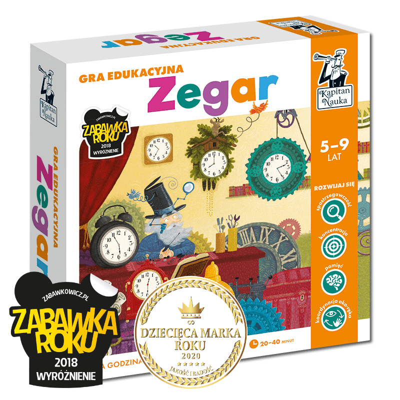 Gra edukacyjna Zegar Kapitan Nauka +5 Edgard