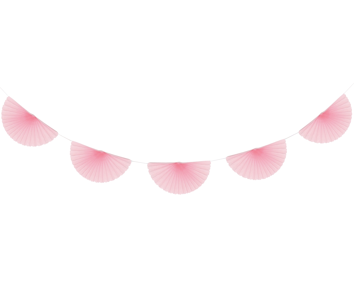 Girlanda wachlarze różowy 300cm Godan