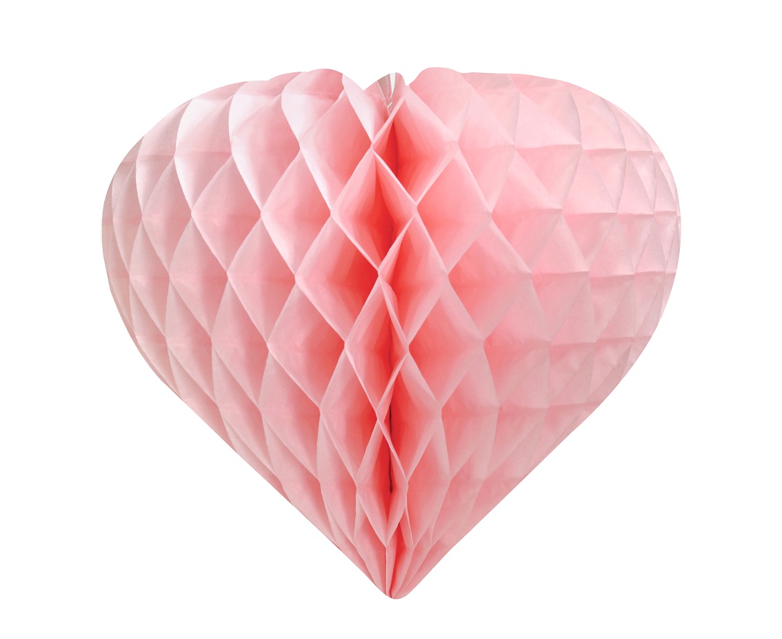 Zawieszka rozeta serce różowe 26cm Godan