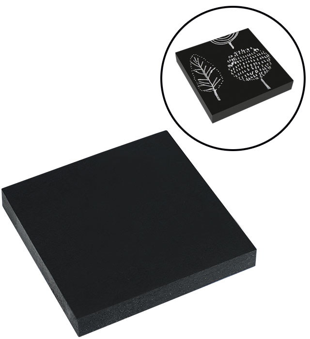 Notes samoprzylepny czarny 75x75/100kart Eagle