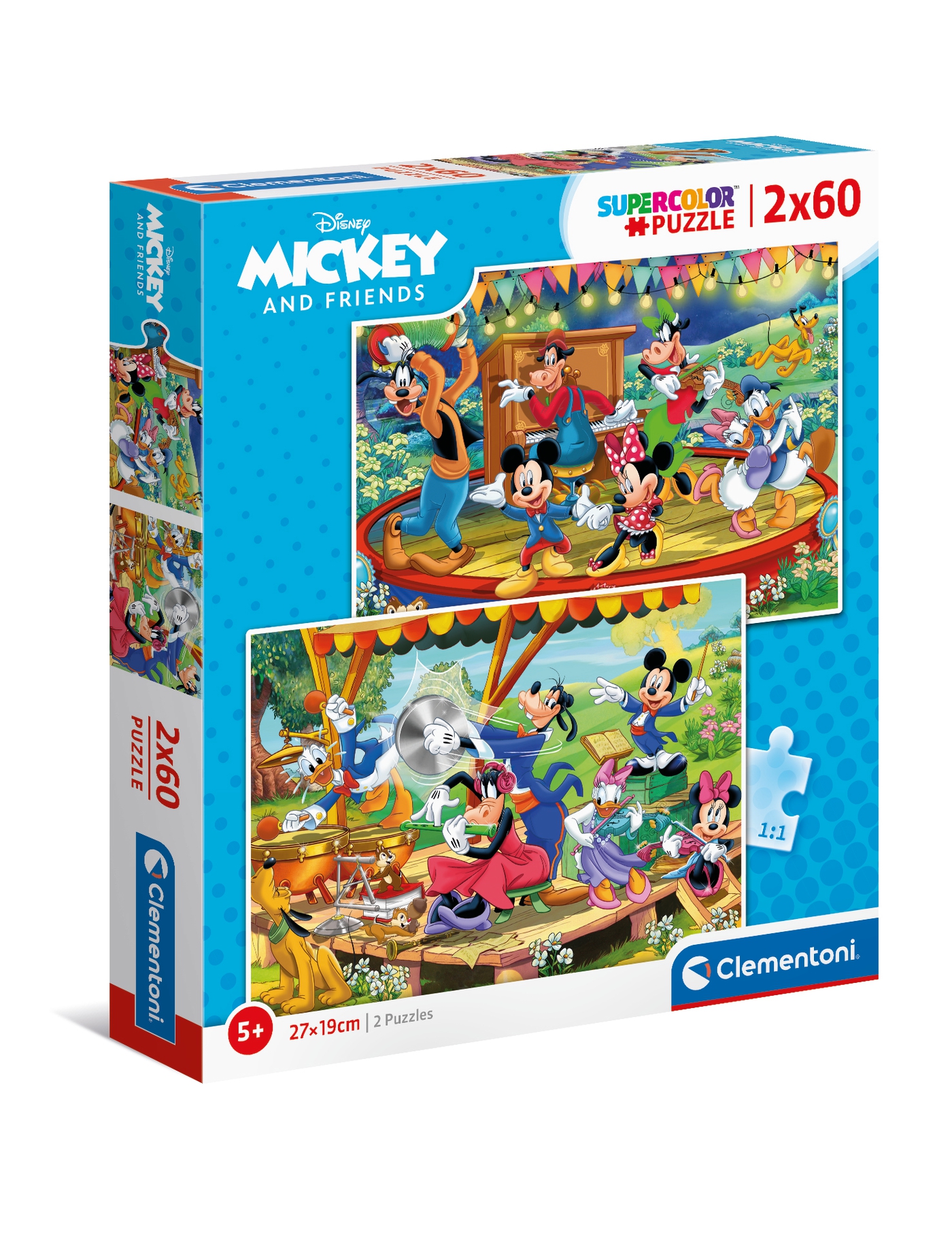 Puzzle 2x60 elementów Mickey +5 Clementoni
