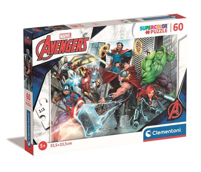 Puzzle 60 elementów Super Color Avengers +5 Clementoni