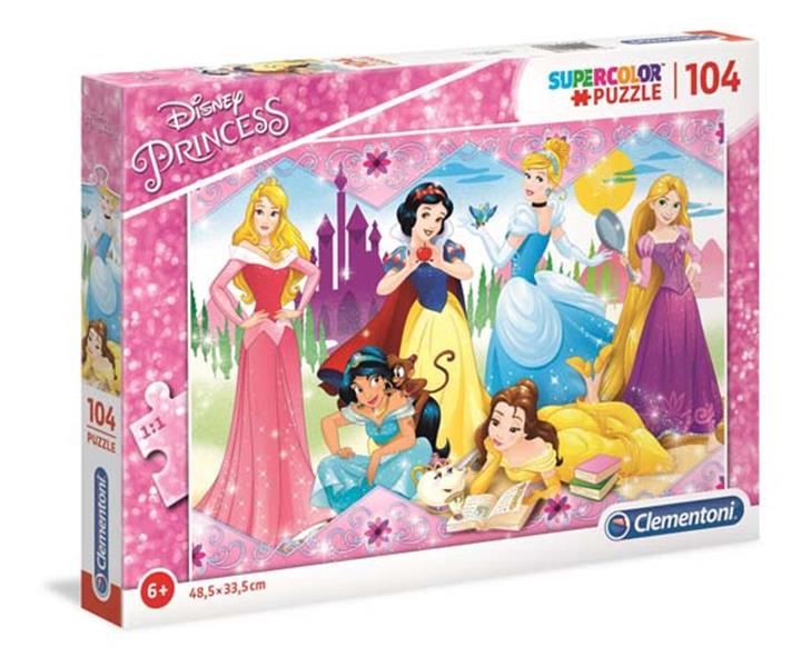 Puzzle 104 elementy Super Color Princess +6 Clementoni