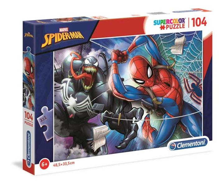 Puzzle 104 elementy Super Color Spider Man +6 Clementoni
