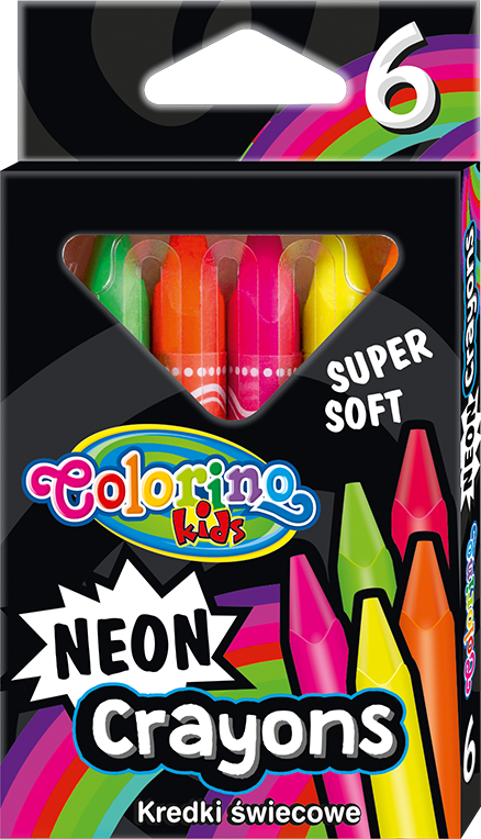 Kredki świecowe neonowe 6 kolorów Colorino Kids
