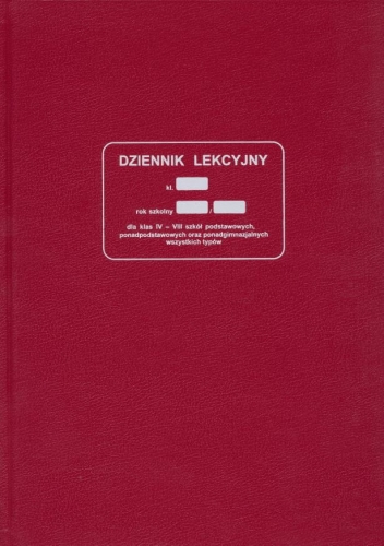 Dziennik zajęć dla klas I/3 IV-VIII szkoły podstawowej A4/156str WA