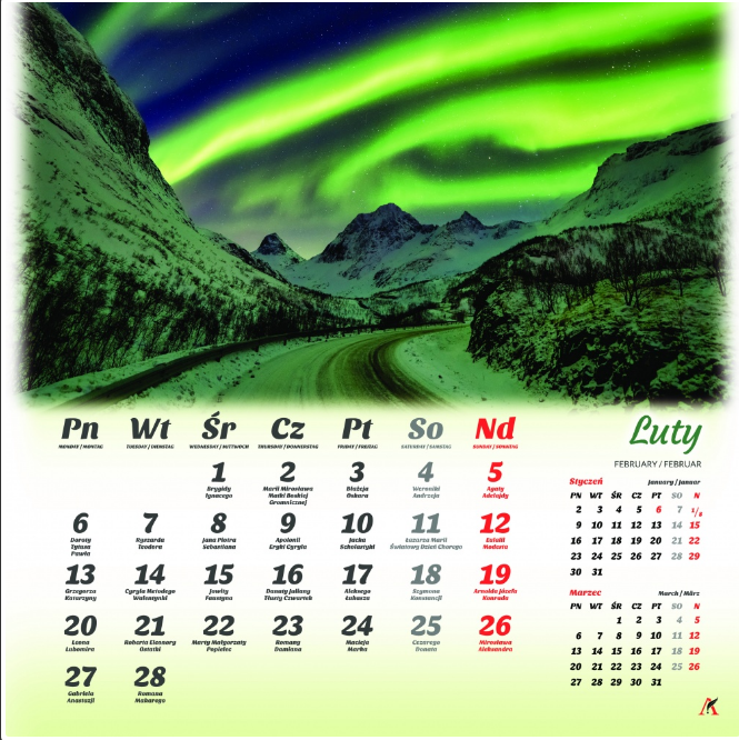 Kalendarz wieloplanszowy naścienny Barwy przyrody 2023 33x33cm Artsezon