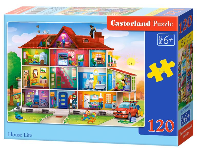 Puzzle 120 elementów Dom +6 Castorland