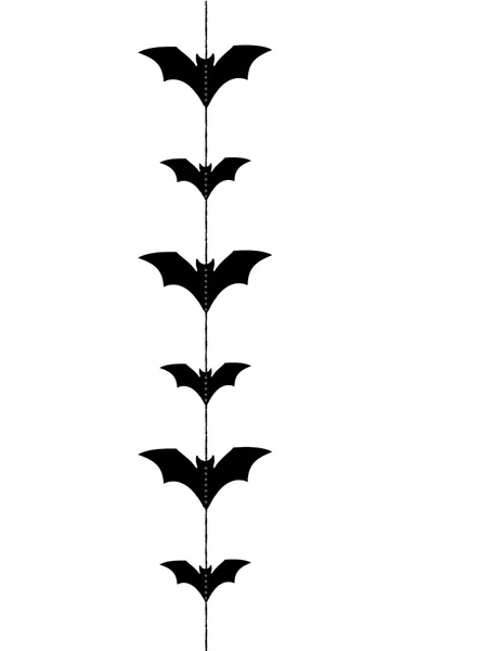  Girlanda czarny nietoperz 11cmx150cm Partydeco