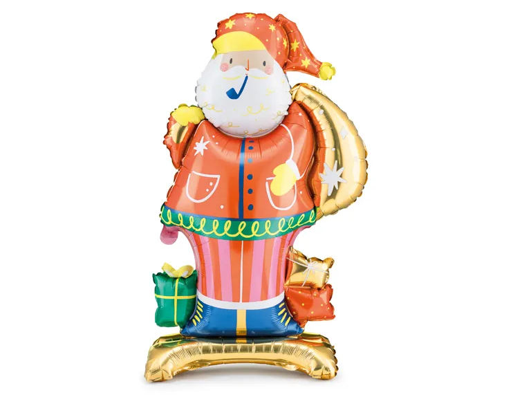 Balon foliowy stojący Mikołaj 63x106cm Partydeco