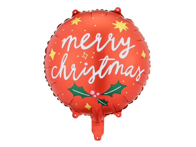  Balon foliowy Merry Christmas 45cm Partydeco