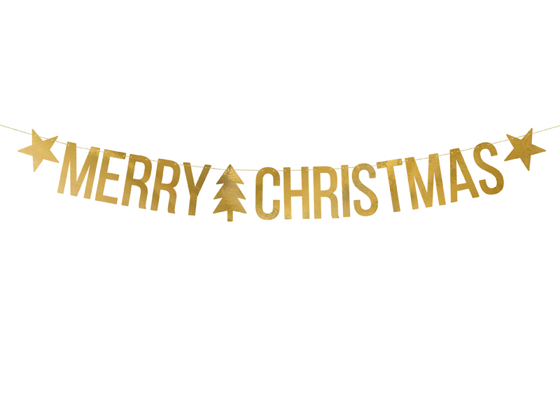 Baner Merry Christmas 10x105cm Partydeco