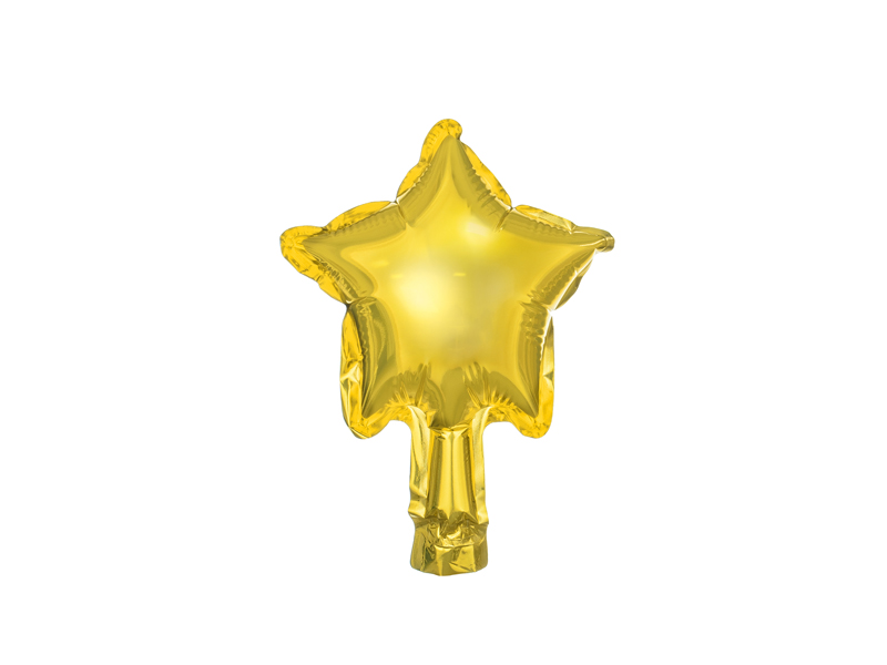  Balon foliowy gwiazdka złoty 12cm Partydeco