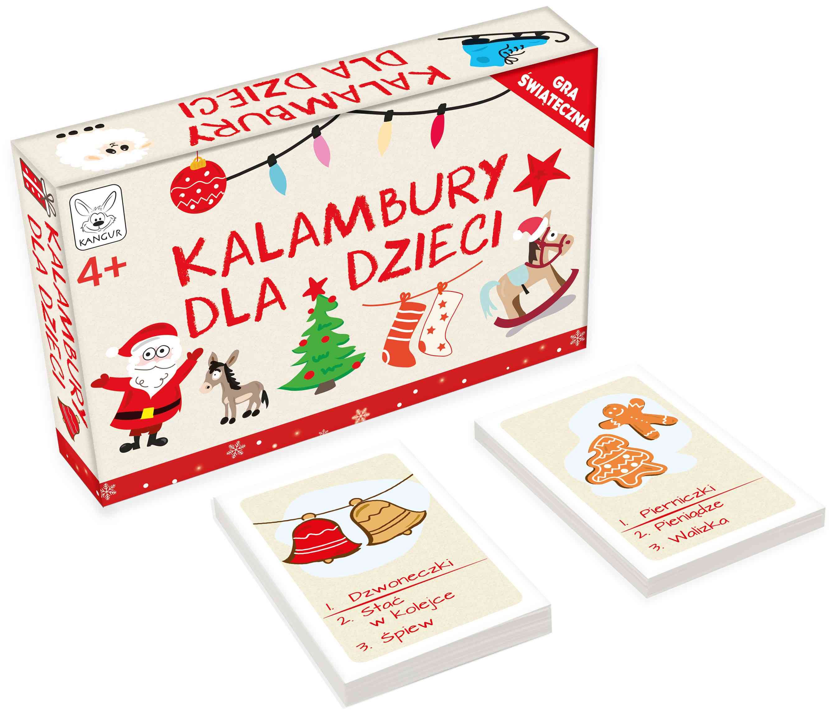 Gra edukacyjna Kalambury dla Dzieci Gra świąteczna +4 Kangur