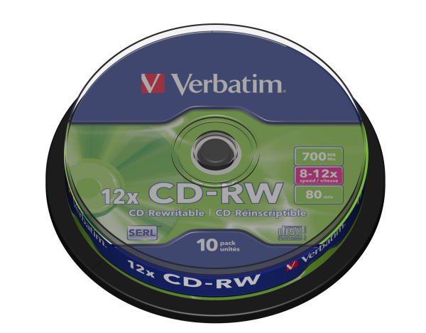 Płyta CD-RW 700MB 12X 10szt. Verbatim