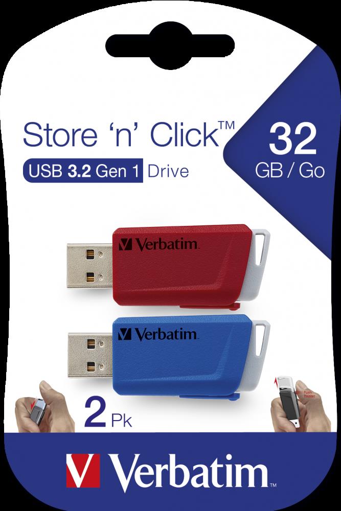 Pendrive 32GB USB 3,2 Click 2szt Verbatim