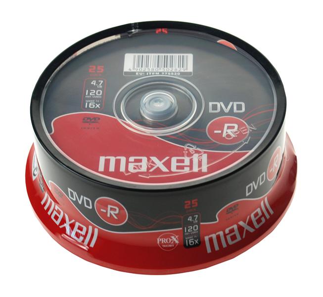 Płyta DVD-R 4,7GB 16X 25szt Maxell