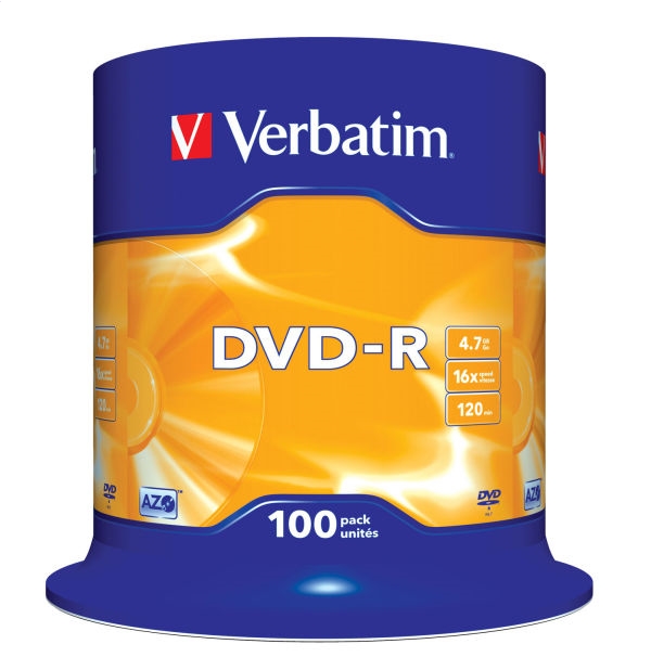Płyta DVD-R 4,7GB 16X 100szt. Verbatim