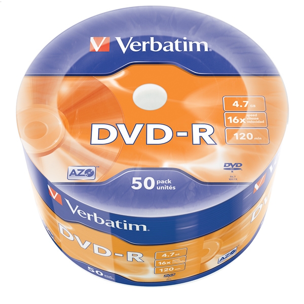 Płyta DVD-R 4,7GB 16X 50szt. Verbatim