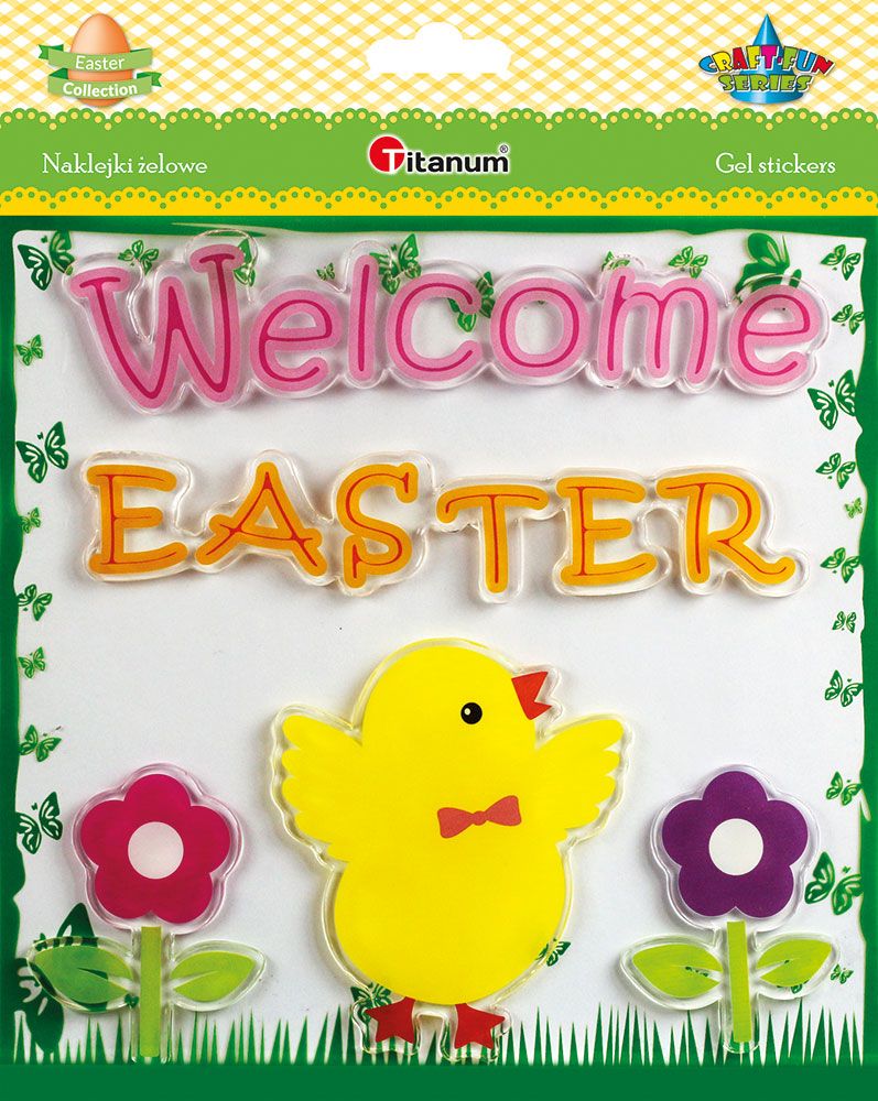 Naklejki wielkanocne żelowe Titanum