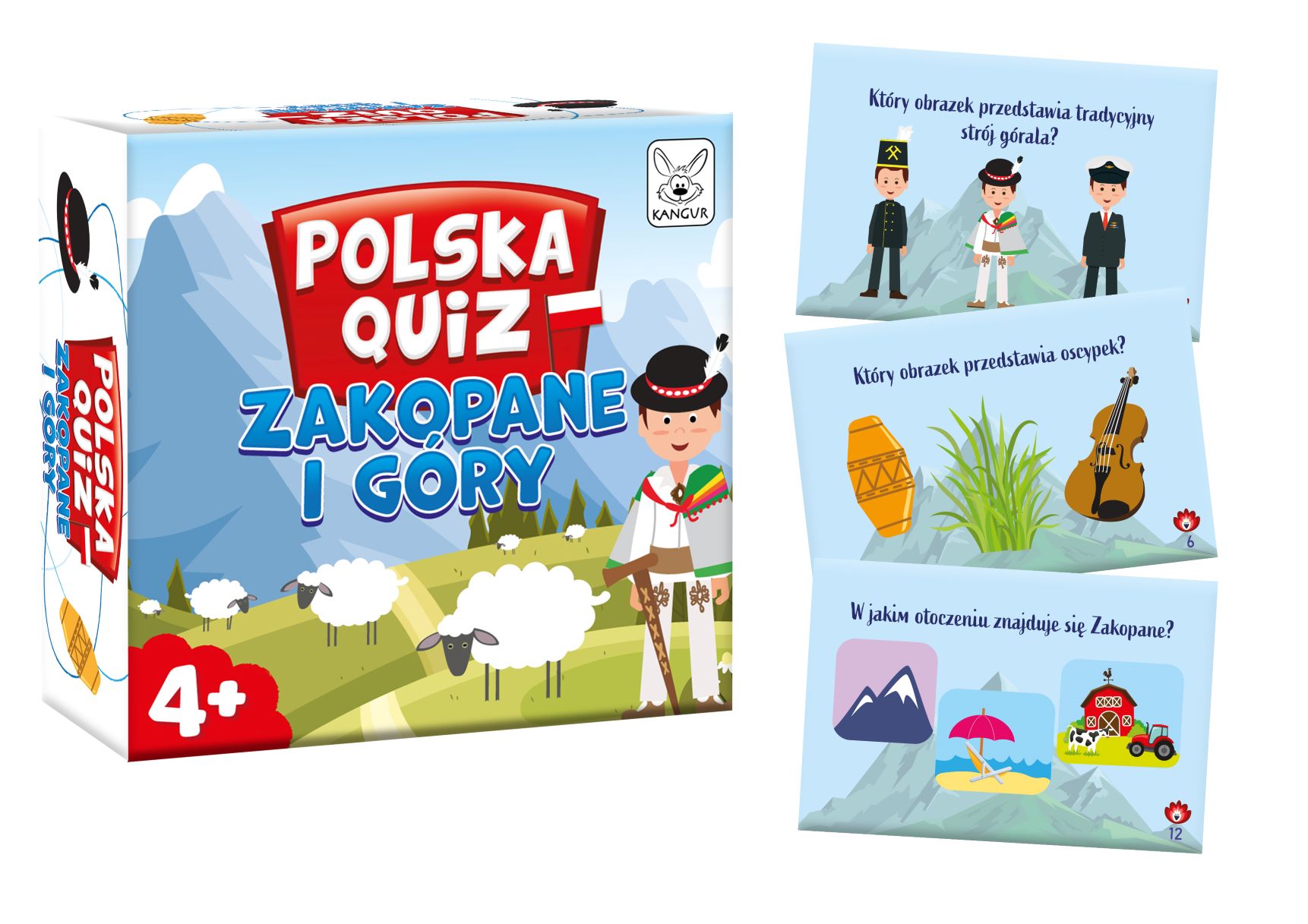 Gra edukacyjna Polska quiz Zakopane i góry +4 Kangur