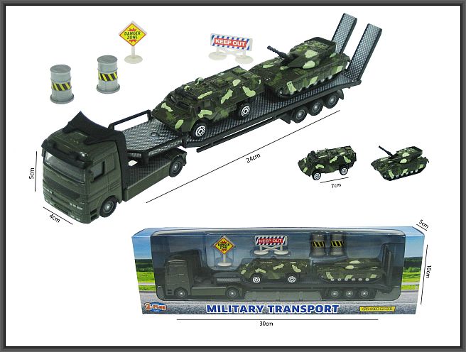  Auto laweta wojskowa z pojazdami metalowe Hipo