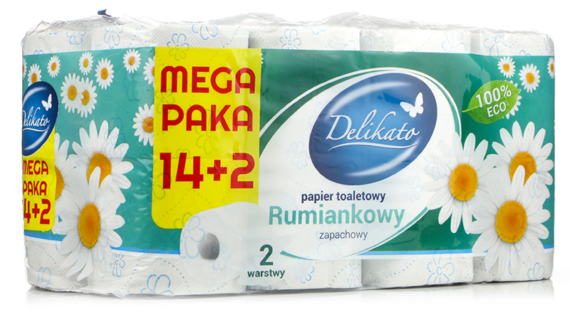 Papier toaletowy rumianek 2W 16szt Delikato
