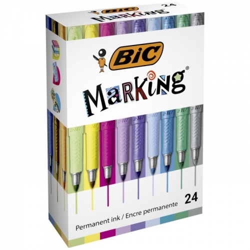Marker permanentny Marking 1,8mm 24 kolory BIC