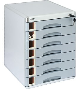 Szafka na dokumenty zamykana na klucz 7 szuflad  metalowa GR-SM07 Grand