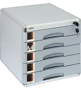 Szafka na dokumenty zamykana na klucz 5 szuflad metalowa GR-SM05 Grand