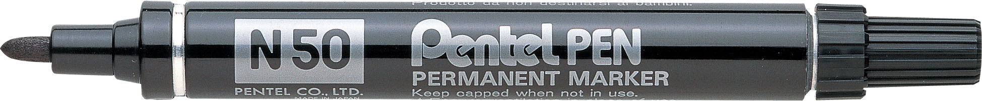 Marker permanentny N50 Pentel 12szt. okrągły czarny