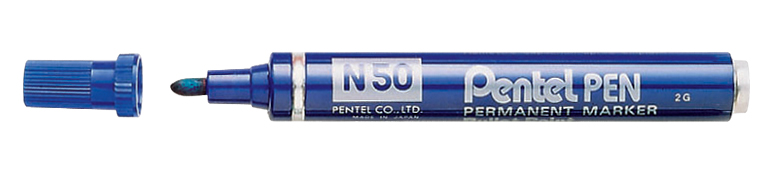Marker permanentny N50 Pentel 12szt. okrągły niebieski