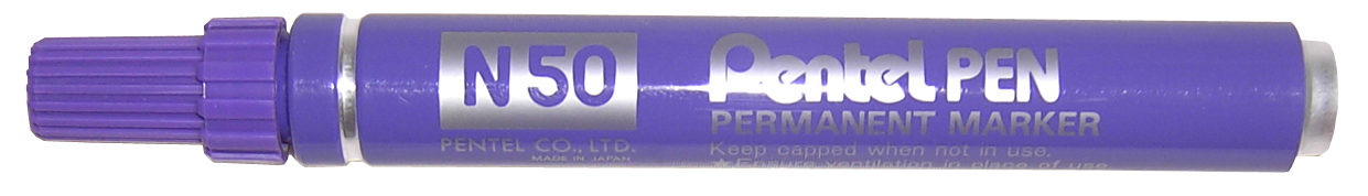 Marker permanentny N50 Pentel 12szt. okrągły fioletowy