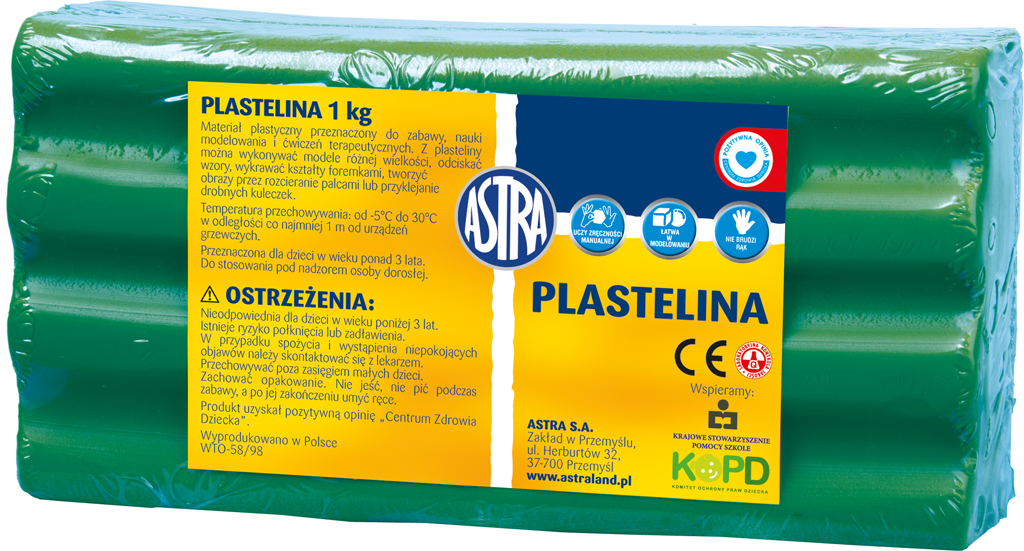 Plastelina 1kg c. zielona Astra