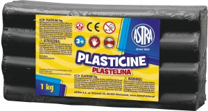 Plastelina 1kg czarna Astra