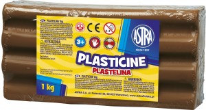 Plastelina 1kg brązowa Astra