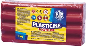 Plastelina 1kg różowa Astra