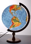 Globus podświetlany śred. 32cm z mapką polityczno-fizyczną Zachem