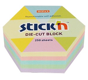 Notes samoprzylepny sześciokąt 61x70/250kart Stick'n