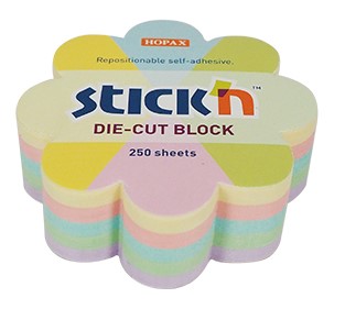 Notes samoprzylepny kwiat 67x67mm/250kart Stick'n