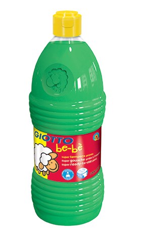 Farba temper zielona 1000ml Bebe Giotto