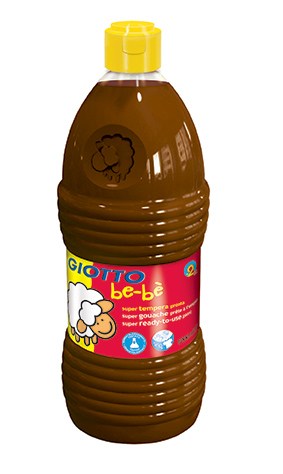 Farba temper brązowa 1000ml Bebe Giotto