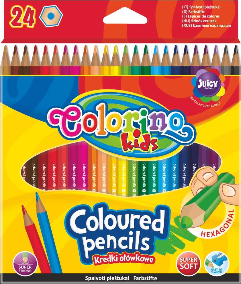 Kredki ołówkowe 24 kolory Colorino Kids