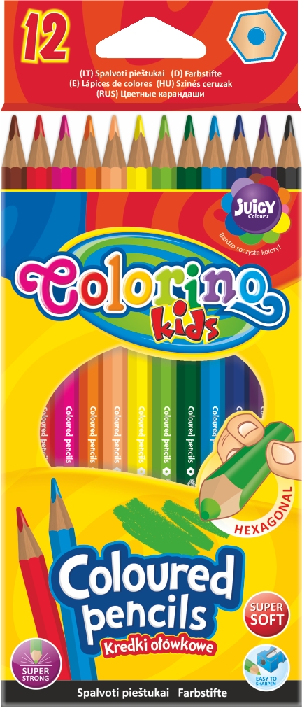 Kredki ołówkowe 12 kolorów Colorino Kids