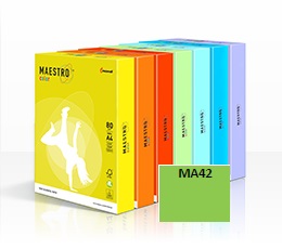 Papier ksero kolor zielony wiosenny A4 160g 250 ark Maestro 