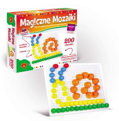 Magiczne mozaiki - kreatywność i edukacja 200 elementów +4 Alexander