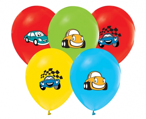 Balon dekoracyjny Samochody 5szt. Godan