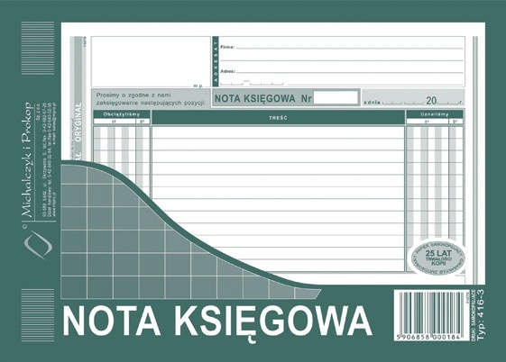 Nota księgowa 416-3 2-odcin. A5/80kart M&P