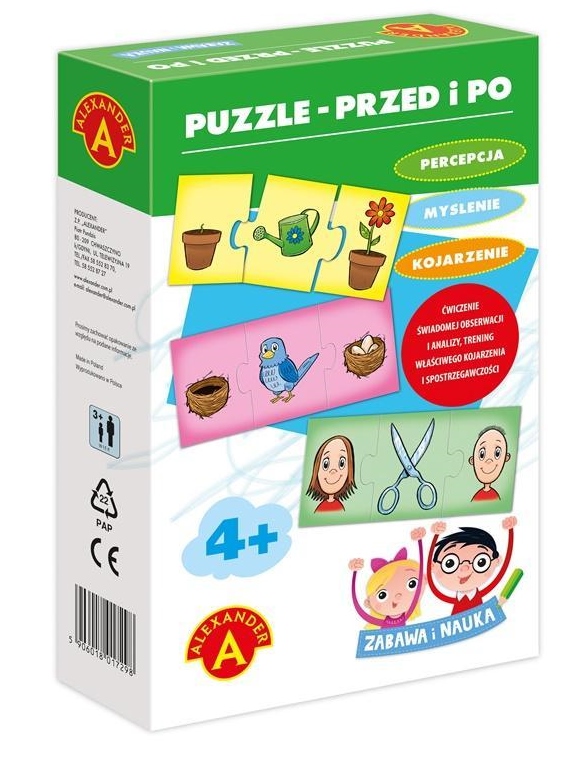 Puzzle Przed i Po zabawa i nauka +4 Alexander